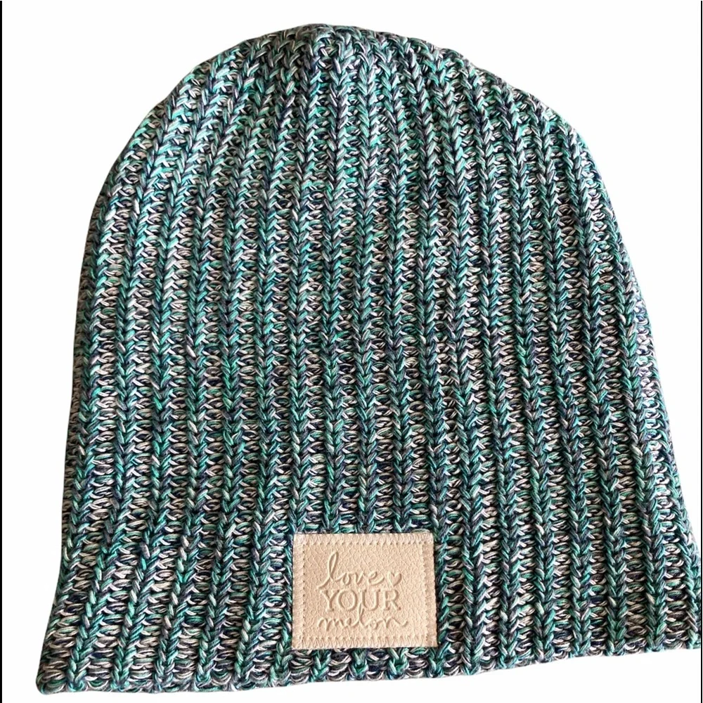 Love Your Melon Beanie Hat Sock Hat Outdoor Outerwear Green Variegated Unisex